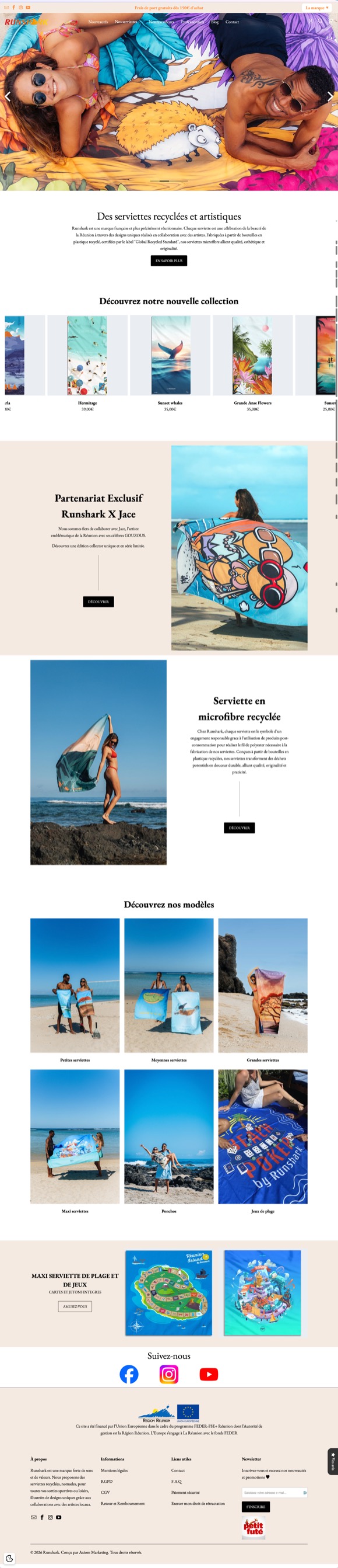 Site Runshark réalisé par Axiom