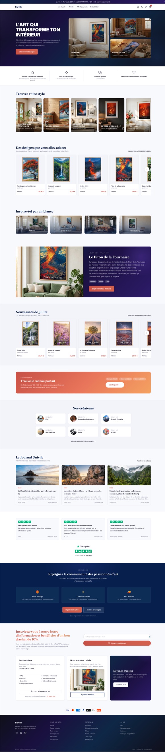 Site Univile réalisé par Axiom